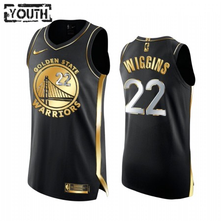 Dres Golden State Warriors Andrew Wiggins 22 2020-21 Crna Golden Edition Swingman - Dječji